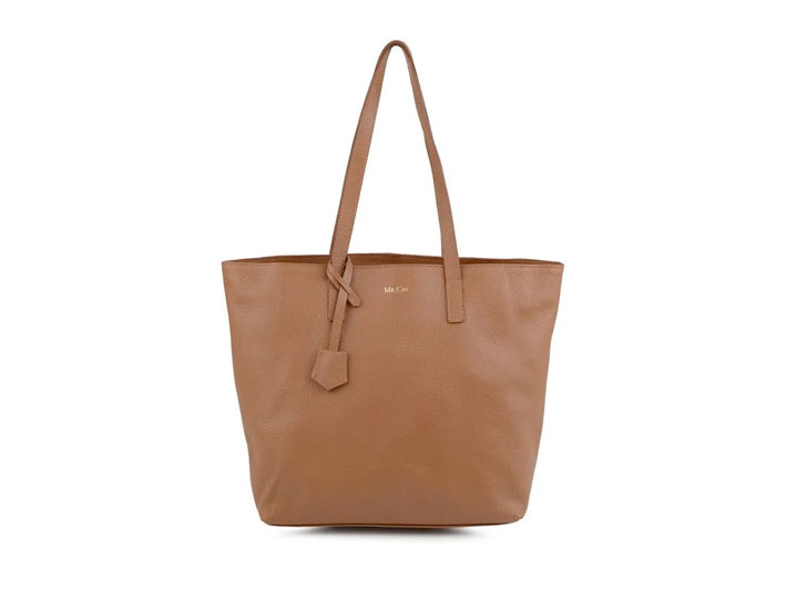 BOLSA SHOPPING BAG COURO LISO TAN - TAN/UN - GBE971 TN