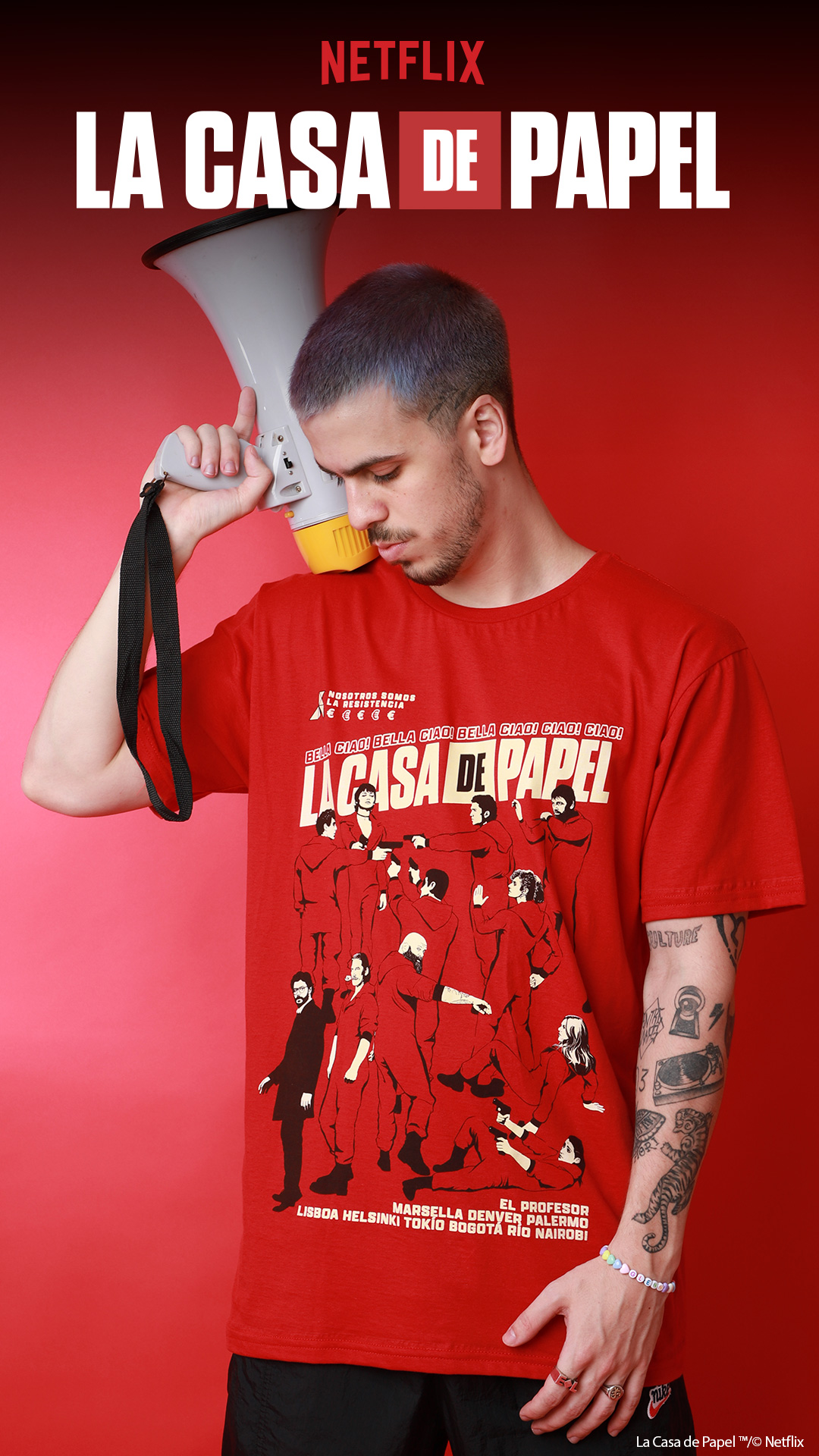 Camiseta La Casa de Papel Grupo Vermelha