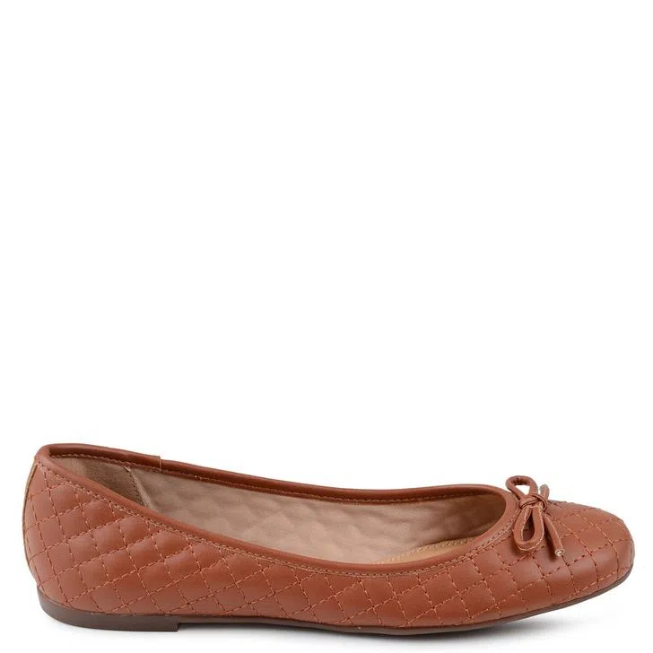 SAPATILHA BALLERINA MATELASSE TAN - tbe137tn
