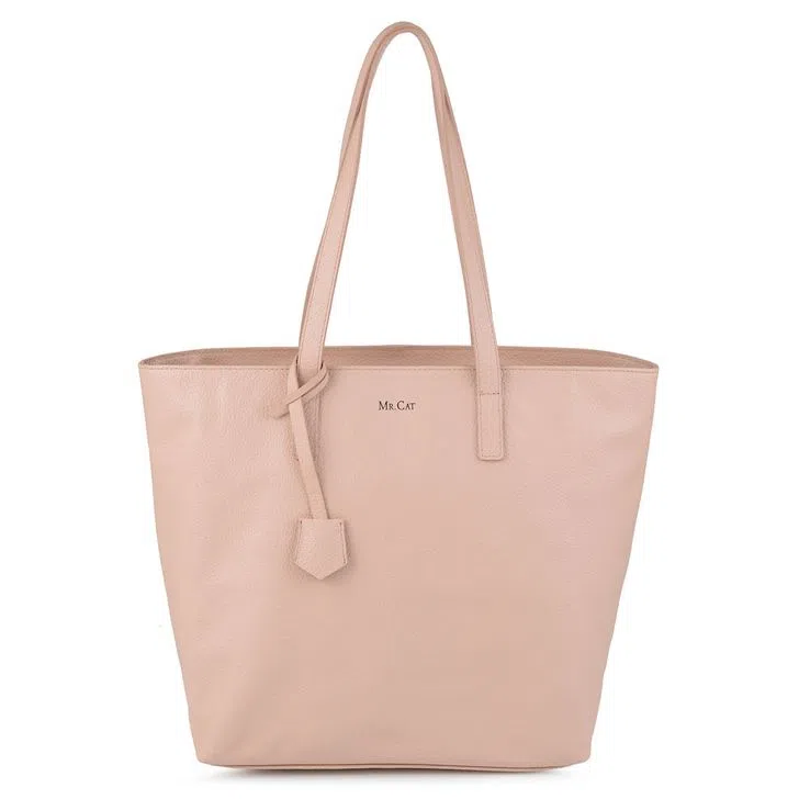 BOLSA SHOPPING BAG COURO LISO NUDE - NUDE UN - gbe971ndun