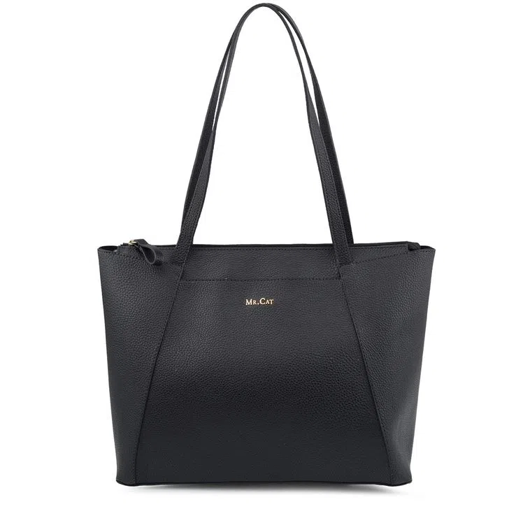 BOLSA SHOPPING BAG RECORTE IRREGULAR PRETO - PRETO UN - gsn191ptun