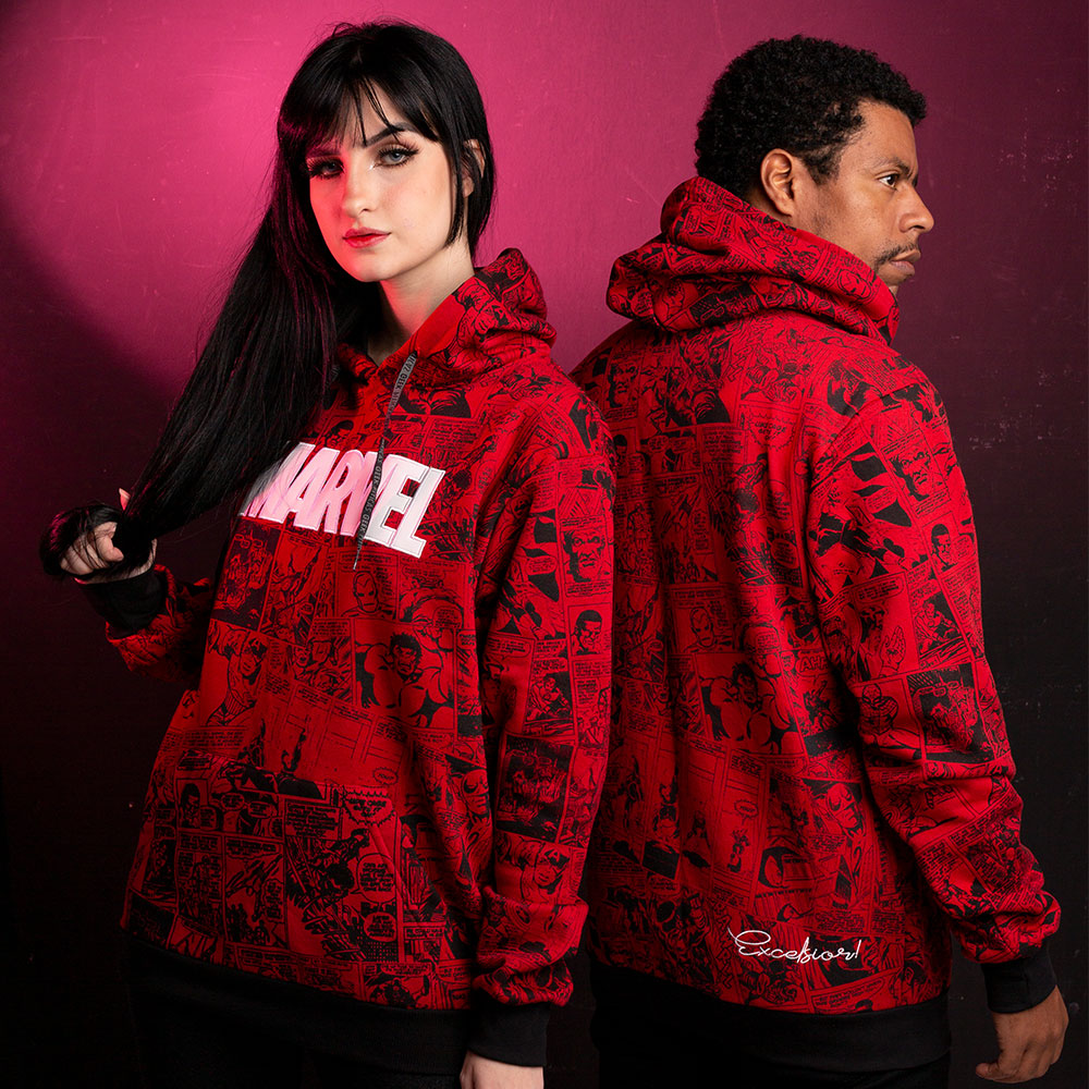 Moletom Hoddie Marvel Vermelho