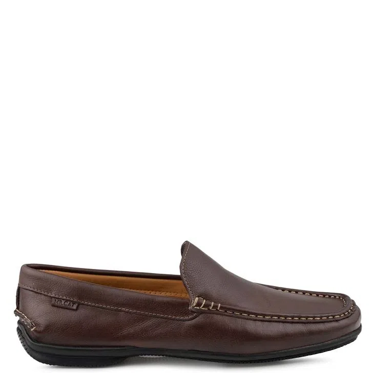 MOCASSIM COMFORT COURO ENSACADO CAFE